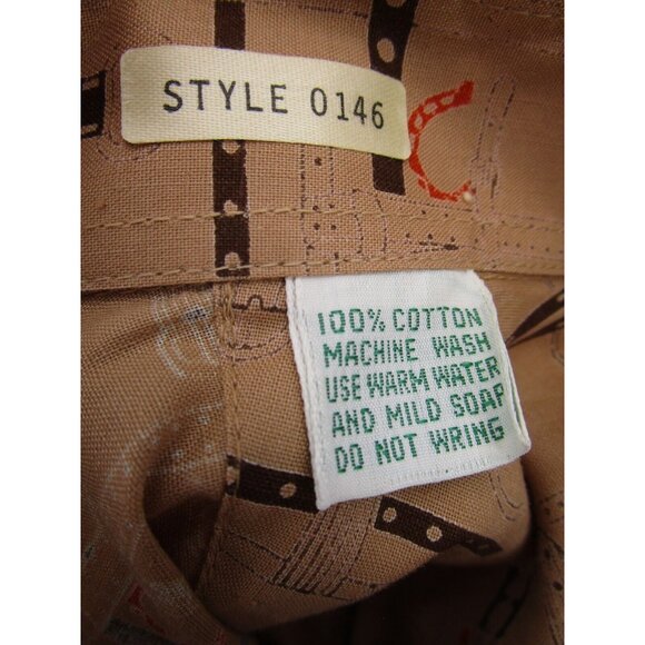 VINTAGE Gino Paoli Shirt Large Button Down Equestrian Horses 90s 80s - Picture 9 of 10